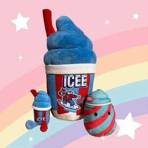 ICEE Plush (smells delicious) and a Squishmellow